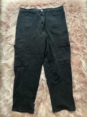 Women's Black Utility Cargo Pants XL